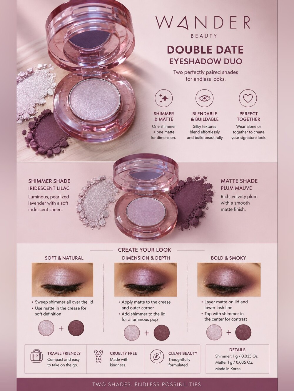 Wander Beauty Double Date Eyeshadow Duo